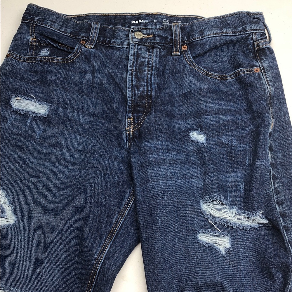 Old Navy Men's Relaxed Fit Jeans in Dark Blue